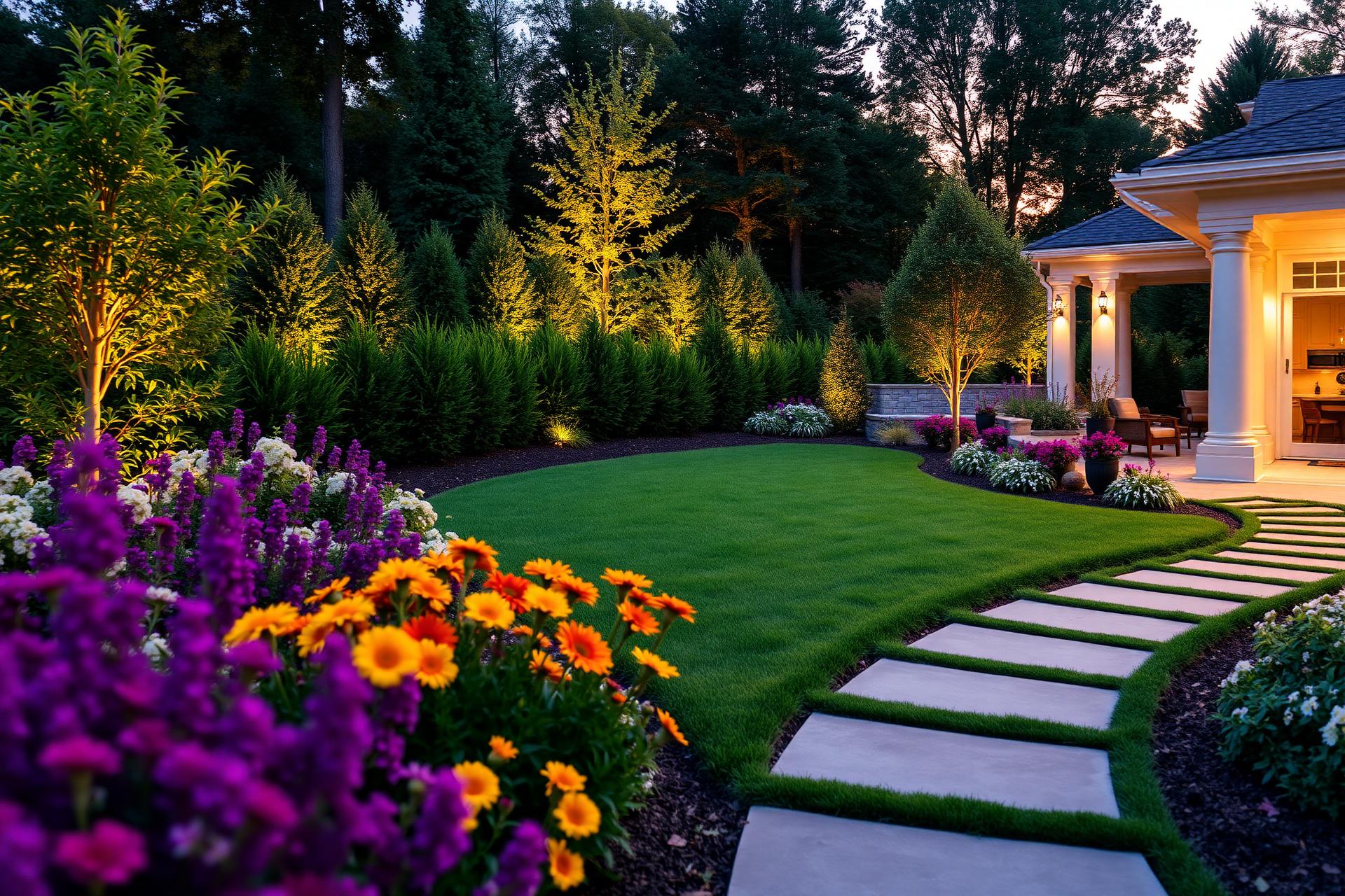 Gepflegter Garten mit altem Baumbestand